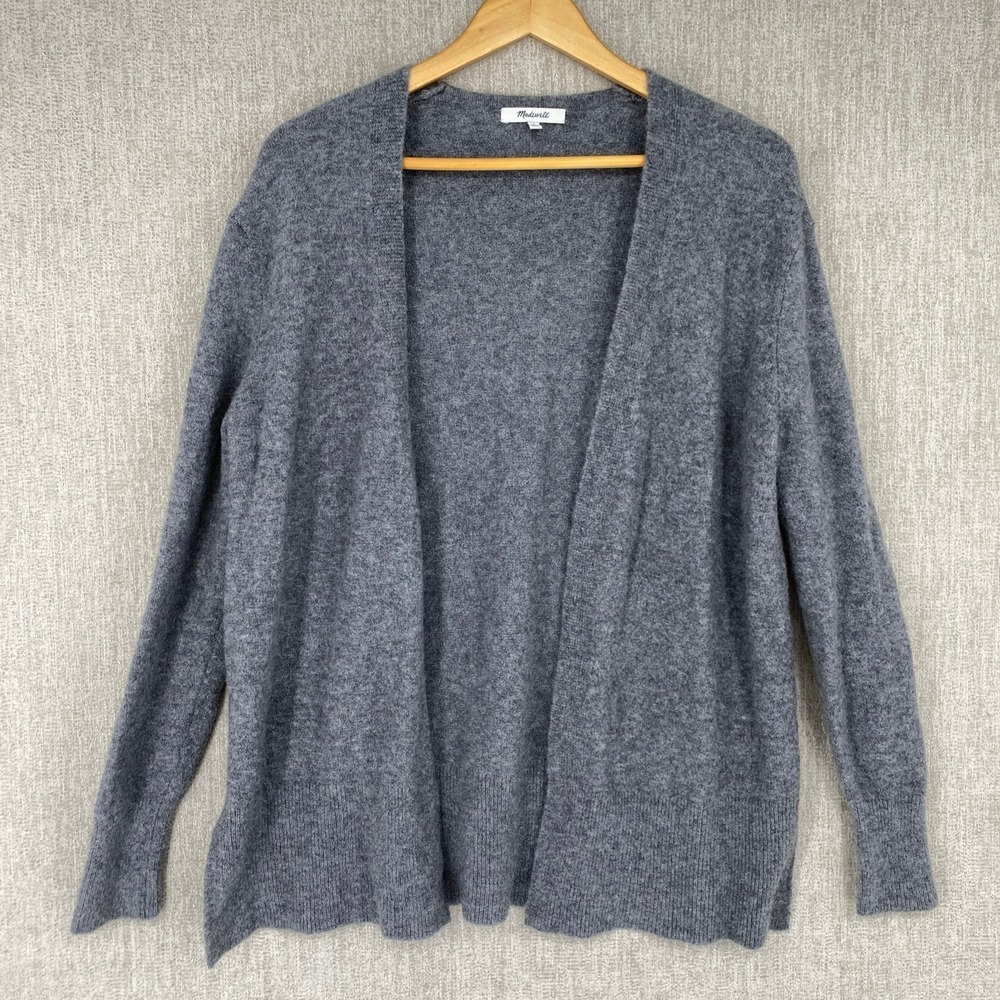 Madewell Cardigan‎ Sweater S Gray Merino Alpaca Blend Open Front Soft